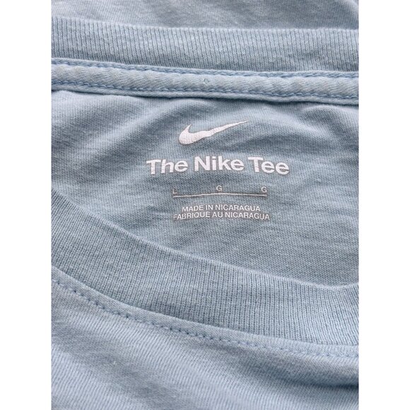 Nike Girls Light Blue Short Sleeve Tee Shirt - Picture 4 of 11